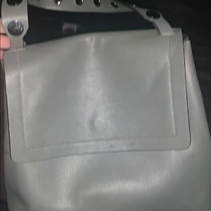 Gray shoulder bag